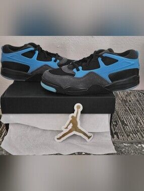 Air Jordan 4 RM Gamma Blue Black Kids 3Y New in Box FQ7936-040